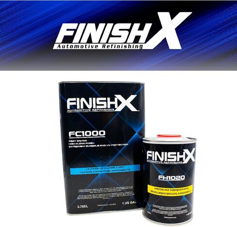 طلاء نهائي نهائي لإعادة طلاء السيارات من FinishX (FC1000-1 جالون) مجموعة 4:1 مع منشط/مقوي متوسط ​​(FH1020-1 كوارت) in Saudi Arabia