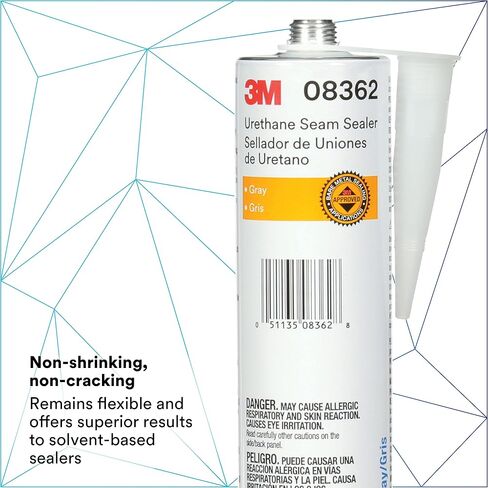 3M يوريتان لسداد التماس، 08362، لون رمادي، مواد صلبة عالية، مرنة بشكل دائم، خرطوشة 310 مل/10.5 أونصة سائلة in Kuwait
