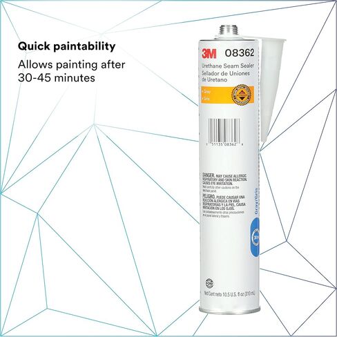 3M يوريتان لسداد التماس، 08362، لون رمادي، مواد صلبة عالية، مرنة بشكل دائم، خرطوشة 310 مل/10.5 أونصة سائلة in Kuwait