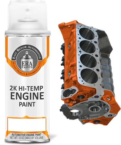ERA Paints Red Engine Paint With Omni-Curing Catalyst Technology - 2K Aerosol Glossy Finish With High Temp Resistance And Extreme Durability Against Color Fade And Chemicals Like Brake Fluid in Saudi Arabia