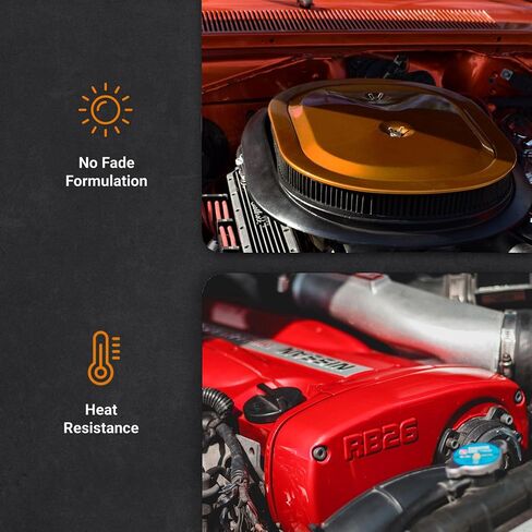 ERA Paints Red Engine Paint With Omni-Curing Catalyst Technology - 2K Aerosol Glossy Finish With High Temp Resistance And Extreme Durability Against Color Fade And Chemicals Like Brake Fluid in Saudi Arabia