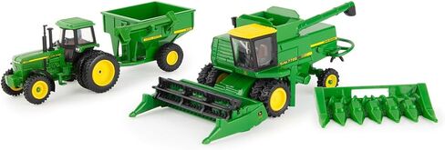 John Deere 1/64 Scale 5 pc Harvesting Set 4555 Tractor, 7720 Combine w/2 Heads, 500 Grain Cart in Saudi Arabia