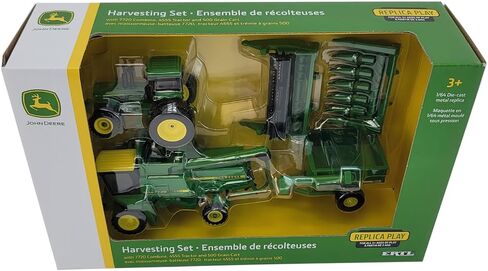 John Deere 1/64 Scale 5 pc Harvesting Set 4555 Tractor, 7720 Combine w/2 Heads, 500 Grain Cart in Saudi Arabia