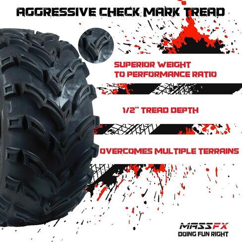 إطار MASSFX Go-Kart ATV - 145/70-6 - تصنيف 4 طبقات - عمق مداس 6 مم - 145x70x6 in Kuwait