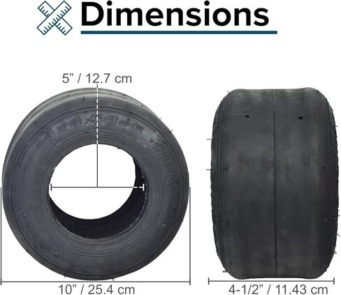 AlveyTech 10x4.50-5 Tubeless Slick Tire for Drift Trikes & Go-Karts (Qind) (Set of 2) in Saudi Arabia