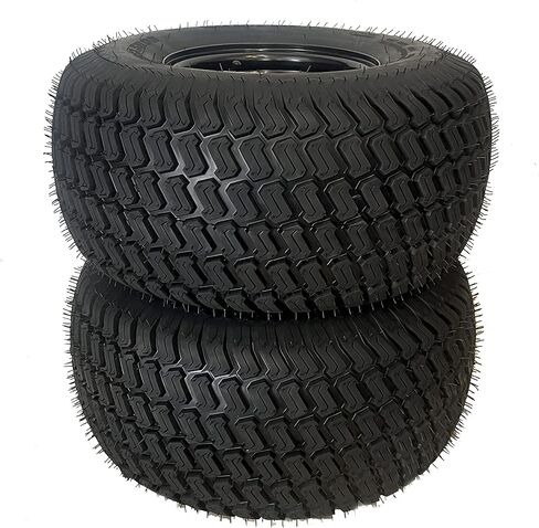 2-Sets HORSESHOE 10" Black Alloy Steel Wheels on 20" Turf Golf Cart Tires 20X8-10 Assemblies equal as 20.5x8x10 205/65-10 20.5X8.0-10 in Kuwait