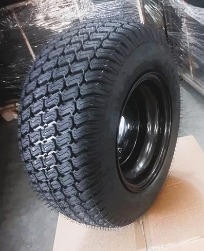 2-Sets HORSESHOE 10" Black Alloy Steel Wheels on 20" Turf Golf Cart Tires 20X8-10 Assemblies equal as 20.5x8x10 205/65-10 20.5X8.0-10 in Kuwait