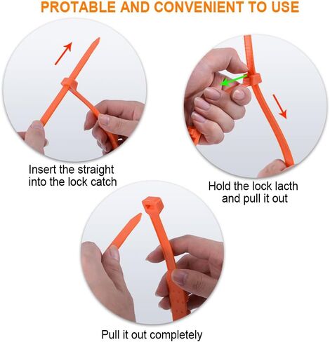 Oziral Universal Snow Chains, 12PCS Emergency in Winter Adjustable Anti-Skid Tire Chains Fit for Most Car, Truck, SUV, Reusable Tire Traction Chains Thickened Tendons (Orange) in Kuwait