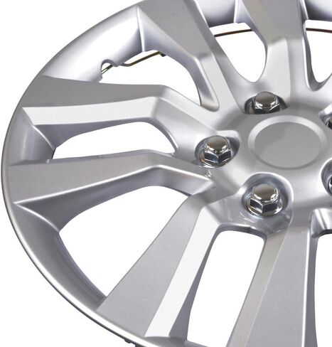 BDK Wheel Guards – (4 Pack) Hubcaps for Car Accessories Wheel Covers Snap Clip-On Auto Tire Rim Replacement for 16 inch Wheels 16" Hub Caps (Altima Style 2) in Saudi Arabia