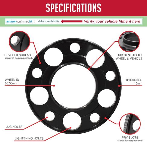 أجزاء ملحقات العجلة 4 قطع فواصل عجلات معدنية مركزية بسمك 10 مم 5 على نمط مسمار 112 مم (PCD) 66.56 مم للمركبة ومحور العجلة يناسب مرسيدس وبي إم دبليو in Kuwait