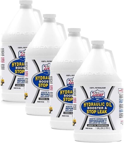 زيت لوكاس 10018-4PK معزز الزيت الهيدروليكي وإيقاف التسرب - 1 جالون، (علبة بها 4) in Saudi Arabia