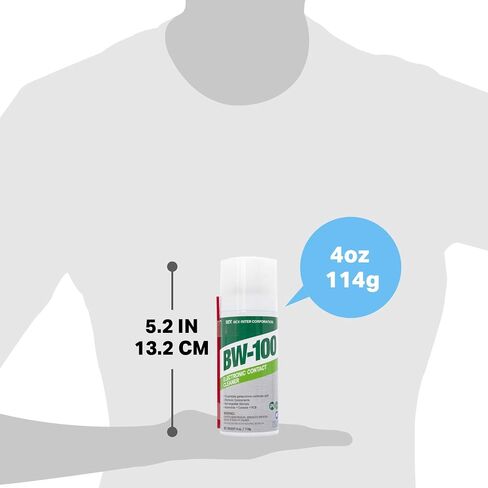 BW-100 بخاخ منظف الاتصال الإلكتروني غير القابل للاشتعال - ينظف بأمان أجهزة التحكم وأجهزة الكمبيوتر وثنائي الفينيل متعدد الكلور والمزيد - يزيل الغبار والأوساخ والملوثات عند التلامس - سريع الجفاف | 4 أوقية/114 جرام | حزمة من 3 in Saudi Arabia