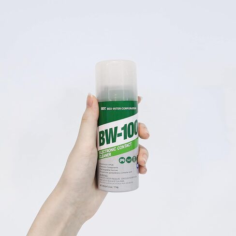 BW-100 بخاخ منظف الاتصال الإلكتروني غير القابل للاشتعال - ينظف بأمان أجهزة التحكم وأجهزة الكمبيوتر وثنائي الفينيل متعدد الكلور والمزيد - يزيل الغبار والأوساخ والملوثات عند التلامس - سريع الجفاف | 4 أوقية/114 جرام | حزمة من 3 in Saudi Arabia