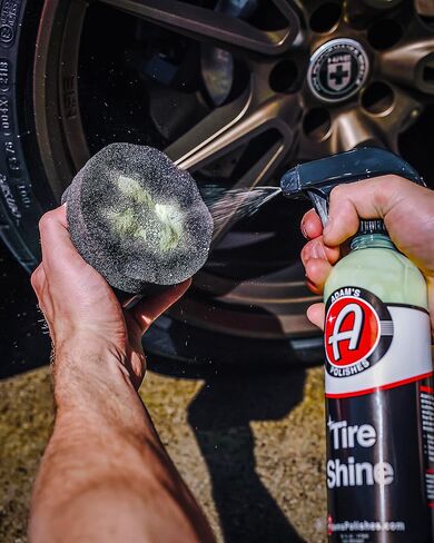 Adam's Tire Shine Gallon - Spray Tire Dressing W/ SiO2 For Non Greasy Car Detailing | Use W/Tire Applicator After Tire Cleaner & Wheel Cleaner | Gives A Ceramic Coating Car Wax Like Tire Protection in Saudi Arabia