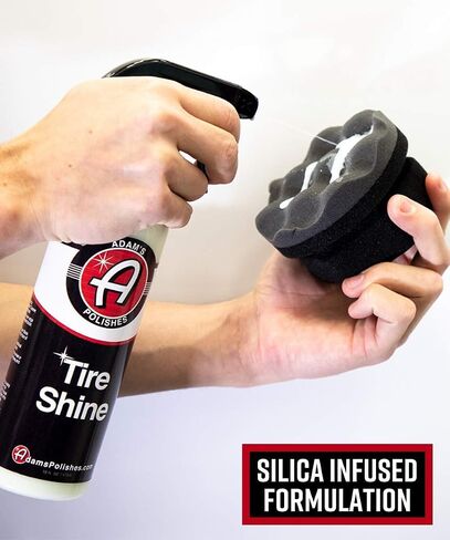 Adam's Tire Shine Gallon - Spray Tire Dressing W/ SiO2 For Non Greasy Car Detailing | Use W/Tire Applicator After Tire Cleaner & Wheel Cleaner | Gives A Ceramic Coating Car Wax Like Tire Protection in Saudi Arabia