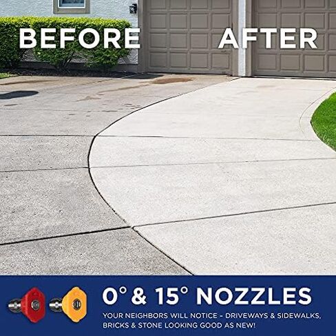 غسالة ضغط غاز وستنجهاوس WPX3400، 3400 رطل لكل بوصة مربعة و2.6 ماكس جالون في الدقيقة، خزان صابون على متن الطائرة، مسدس رش وعصا، مجموعة 5 فوهات، متوافقة مع CARB، للسيارات/الأسوار/الممرات/المنازل/الباحات/الأثاث in Kuwait