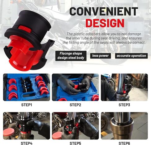 Endxedo Universal Motorcycle Bike Fork Seal Driver Tool Kit 35-36mm 40-41mm 42-43mm 45-46mm 47-48mm 49-50mm 14PCS Remove Installation Tool Set in Saudi Arabia