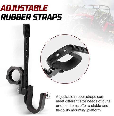 BUNKER INDUST UTV Gun Rack Clamp,UTV Tool Mounting Compatible with Polaris RZR Ranger Can Am Honda Kawasaki Snowmobile Side by Side,Gun Holder Fit for 1" 1.5" 1.75" 2" Tubes Roll Bars Cage Roof Rack in Saudi Arabia