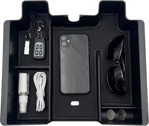 Compatible with Chevy Silverado 1500 Accessories/GMC Sierra 1500 2019-2022 Center Console Organizer Tray Fits for 2020-2023 Silverado/Sierra 2500 HD/3500 HD -Full Console Only (Upper Organizer) in Saudi Arabia