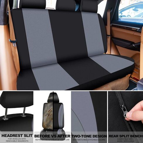 17 Pcs Car Seat Covers Full Set, Steering Wheel Cover Center Console Pad Armrest Cover Seat Safety Belt Pad Seatbelt Covers Cup Mats Car Emblem Ring Sticker Car Accessories Set (Black, Blue) in Kuwait