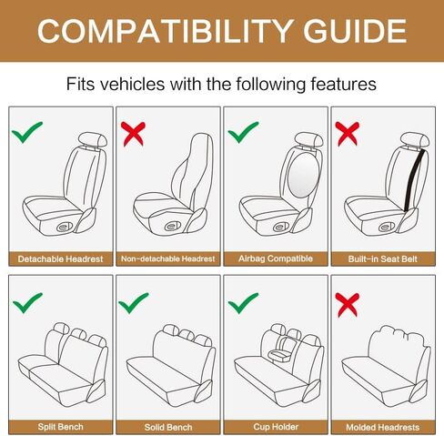 Baja Saddle Blanket Car Seat Covers Full Set with Seat Belt Pads, Washable Breathable Striped Woven Cloth Seat Covers for Cars, Universal Fit Most Cars, Airbag Compatible, Black/White in Kuwait