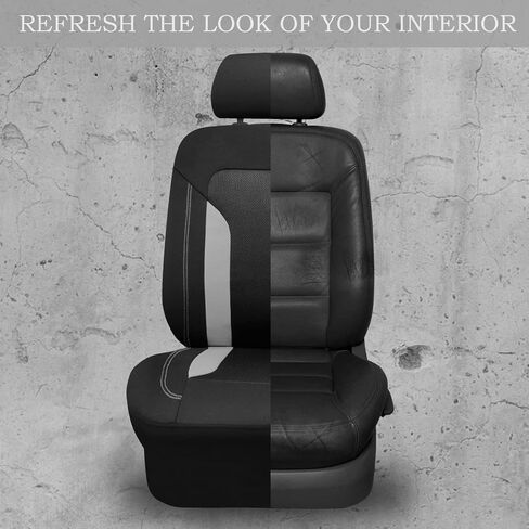 CAR PASS 3D Air Mesh Car Seat Covers Full Set, Breathable Sporty Rear Bench with Zipper for Armrest Box Universal Fit 95% Automotive SUV,Truck,Sedan Interior Cute Women Airbag Compatible, Black Blue in Kuwait