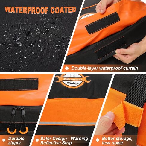 Sailnovo Car Rooftop Cargo Carrier Roof Bag 15 Cubic Feet Waterproof Roof Top Cargo Carrier fit Vehicle with Without Luggage Rack, Soft Shell Roof Cargo Box with Tie-Down Strap, Door Hook, Storage Bag in Saudi Arabia