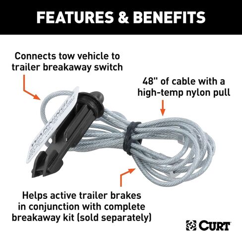 CURT 52020 Replacement Trailer Breakaway Switch Lanyard in Saudi Arabia