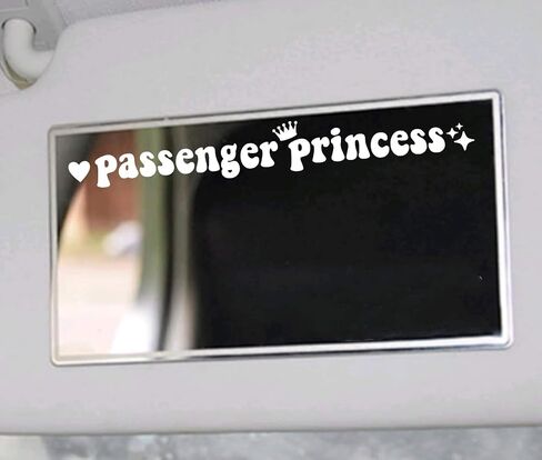Passenger Princess Sticker Funny Car Stickers Decal Decor Truck Cute Car Accessories for Rearview Mirror Window JDM Vinyl Letter Decals for Men Women Girls Cute Queen (1 Pack Pink, 4.7IN) in Saudi Arabia