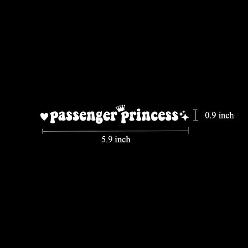 Passenger Princess Sticker Funny Car Stickers Decal Decor Truck Cute Car Accessories for Rearview Mirror Window JDM Vinyl Letter Decals for Men Women Girls Cute Queen (1 Pack Pink, 4.7IN) in Saudi Arabia