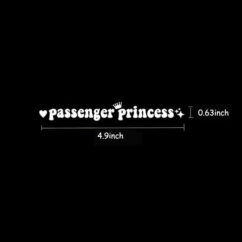 Passenger Princess Sticker Funny Car Stickers Decal Decor Truck Cute Car Accessories for Rearview Mirror Window JDM Vinyl Letter Decals for Men Women Girls Cute Queen (1 Pack Pink, 4.7IN) in Saudi Arabia
