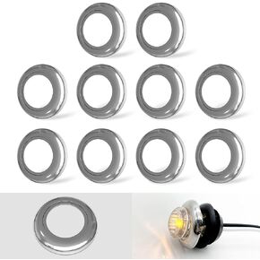 Dream lighting 12volt 3/4 Inch Amber LED Side Marker Lights Trailer Led Clearance Light Recessed Mount Pack of 10 in Kuwait