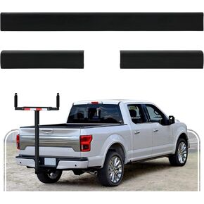 PENSUN Truck Bed Extender, 2 in 1 Design Foldable Pick Up Truck Bed Hitch Mount Extension Rack for Canoe Kayak Ladder Lumber, 800lbs Load Capacity, w/Reflective Tapes (Truck Bed Extender)