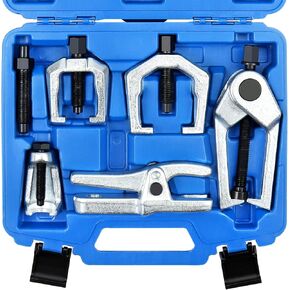 Front End Service Tool Set with Automotive Ball Joint Separator Tie Rod End Puller Pitman Arm Remover 5 PCS Removal Splitter Kit for Car SUV Light Truck Pickup Blue Case in Saudi Arabia