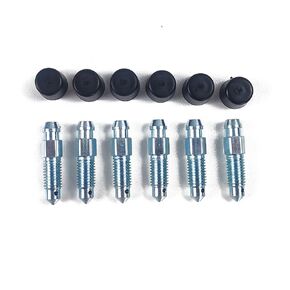 KAM HOI 6 PCS Brake Bleeder Screws with Dust Cover,Wheel Cylinder Bleeder Valve,Caliper Bleeder Screw with Rubber Cap M7x1-30mm, Bleeding Screws Bleed Kit in Saudi Arabia