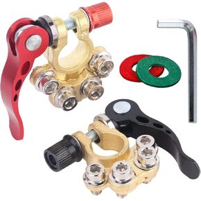 موصلات طرف البطارية، طرف بطارية سريع الإصدار 2 قطعة لـ SAE/JIS Type A Posts، 4 طرق إيجابية موصل سيارة سلبية كابل بطارية للسيارات سلك توصيل توصيل طرف ملحقات بديلة in Kuwait