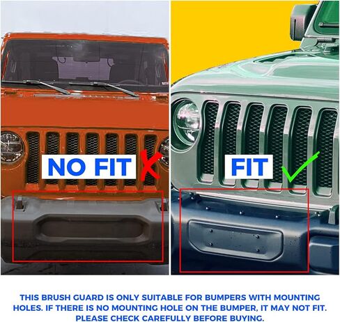KUAFU Grille Winch Brush Guard Compatible With 2018-2023 Jeep Wrangler JL 2020-2023 Jeep Gladiator JT Replace for 82215351 Brush Guard Front Bumper Grill Grille Guard Protector Brush Push Bar Steel in Saudi Arabia