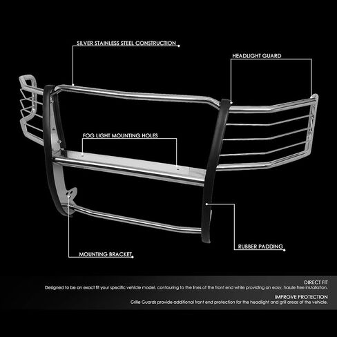 DNA Motoring GRILL-G-084-BK فرشاة حماية المصد الأمامي المطلية بالمسحوق متوافقة مع 15-19 كولورادو in Kuwait