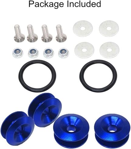 Quick Release Fasteners Universal CNC Billet Bumper Trunk Fender Hatch Lids for Car Bumpers (Black) in Saudi Arabia