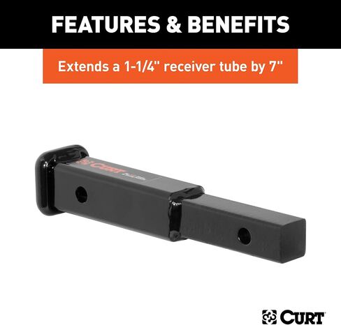 وصلة وصلة وصلة وصلة ربط طويلة بطول 17.78 سم من CURT 45789 لاستقبال 4.4 سم، 158.8 كجم in Kuwait