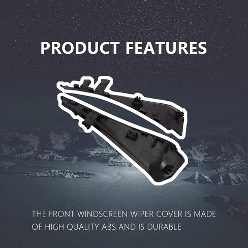 NFSpeeding 1 Pairs Front Left and Right Windshield Wiper Side Cowl Extension Fender Trim Cover Fits Nissan Rouge 2014-2020 668954BA1A in Saudi Arabia