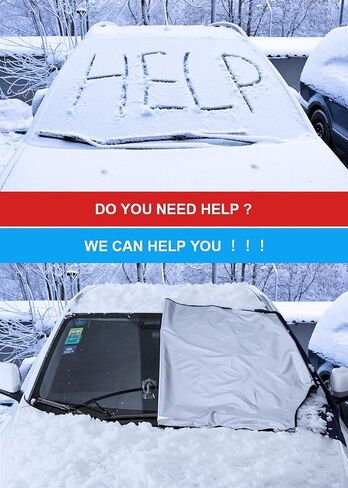 Windshield Snow & Ice Cover, Waterproof, Sun Protection for All Cars, Trucks, SUVs, MPVs, with Magnetic (47" × 82") in Saudi Arabia