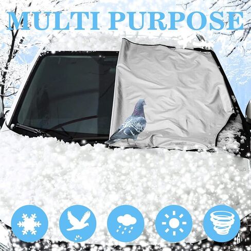 Windshield Snow & Ice Cover, Waterproof, Sun Protection for All Cars, Trucks, SUVs, MPVs, with Magnetic (47" × 82") in Saudi Arabia