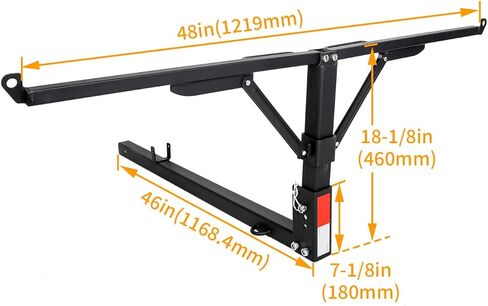 JMTAAT طوي التقاط شاحنة السرير عقبة موسع تمديد الرف الزورق قارب كاياك الخشب ث/العلم سعة 400 رطل in Kuwait