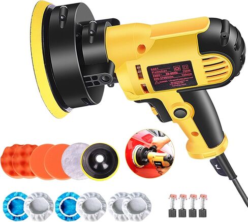 ملمع ملمع ملمع ملمع ملمع للسيارة من 12 قطعة قابلة للتغير بسرعة للسيارة، 12.7 سم، عمل عشوائي مزدوج، مقبض قابل للفصل، مجموعة تنظيف إزالة الشعر بالشمع للسيارة والقوارب والأجهزة المنزلية in Kuwait