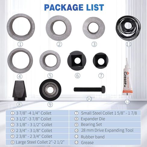 مجموعة أدوات تمديد أنبوب العادم PUWIGO من 1-5/8 إلى 4-1/4 بوصة مع مجموعة من الحلقات المطاطية، مجموعة أدوات توزيع أنابيب كاتم الصوت لأنبوب أنابيب الذيل in Kuwait