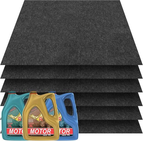 Neer 6 Pcs 30 x 36 Inch Oil Spill Mat for Under Car Oil Absorbent Pad Oil Change Mat Garage Floor Mat for Garage or Shop, Parking, Floor in Saudi Arabia