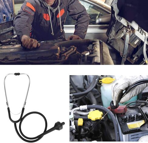 Automotive Stethoscope Engine Tester, Stainless Steel Mechanics Cylinder Stethoscope, Car Engine Diagnostic Tool Hearing Kit in Kuwait