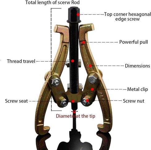 DRAONGYE 3 "4" 6 "أداة إزالة ساحبة محمل تروس الفك 3" 3" 4" 6" للتروس المنزلقة، البكرة، وعجلة الموازنة، 3 قطع مجموعة أدوات إزالة سحّاب دولاب الموازنة in Kuwait