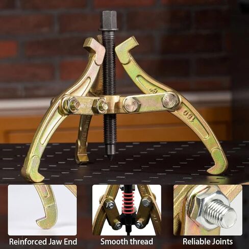 DRAONGYE 3 "4" 6 "أداة إزالة ساحبة محمل تروس الفك 3" 3" 4" 6" للتروس المنزلقة، البكرة، وعجلة الموازنة، 3 قطع مجموعة أدوات إزالة سحّاب دولاب الموازنة in Kuwait